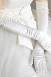 Guanti da sposa Increspato Inverno Formale Taffeta Lungo Bianco