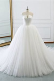 Abito da sposa Tulle Caduta Lungo Multi Strati Festoni A-Line