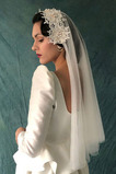 Velo stile cappello retrò velo di pizzo tempestato di diamanti accessori da sposa velo