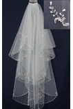 Velo da sposa Accessori per abiti da sposa Velo di perline fatto a mano squisito