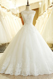 Abito da sposa Triangolo Invertito Inverno Applique Naturale Raso
