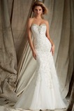 Abito da sposa unbacked Naturale Gonna lunga Primavera Organza collo Sweetheart