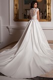 Abito da sposa Super Satin Naturale Queen Anne collo Maniche Corte