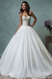 Abito da sposa Gonna lunga Cuore Chiesa Naturale Ball Gown Perline