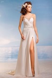 Abito da sposa Gonna lunga Spiaggia Chiffon a linea Senza Maniche