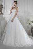 Abito da sposa Tulle Cuore A-Line Gonna lunga Primavera Formale