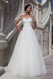 Abito da sposa Formale Quanto A-Line Allacciato Applique Tulle