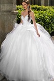 Abito da sposa Allacciato collo Sweetheart Pizzo Lungo Perline Chiesa