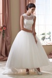 Abito da sposa Pizzo T luce Senza Maniche Ball Gown Applique Bassa