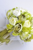 Camelia bianca verde coreano sposa simulazione fiori per il matrimonio in mano