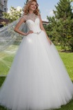 Abito da sposa Allacciato Ball Gown all'aperto decorato Bassa tessuto