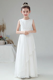 Abito cerimonia bambina Collo drappeggiato Chiffon Piccola t Gonna lunga Farfalla Ornamento