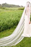 Accessori per abiti da sposa in velo bianco nudo con velo semplice da sposa