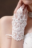 Guanti da sposa Breve Decorazione Colorato Bianco Pizzo Perline