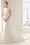 Abito da sposa inobtrusive Bateau Primavera Senza schienale Lungo