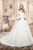 Abito da sposa Applique Mezza Coperta Ball Gown Maniche Lunghe Primavera