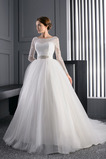 Abito da sposa Illusione maniche Formale Maniche Lunghe Gonna lunga