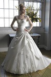 Abito da sposa Lungo maniche ad aletta Chiesa A-Line Naturale collo Sweetheart