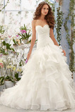 Abito da sposa collo Sweetheart Ball Gown Lungo Naturale Allacciato