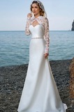 Abito da sposa Sirena Perla Spiaggia collo Sweetheart Naturale Lungo