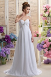 Abito da sposa Chiffon Tipo standard Cintura di perline Increspato