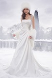 Abito da sposa Schiena Nuda Quadrato abbondante all'aperto Raso Primavera