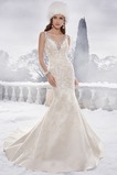 Abito da sposa V-Scollo Gonna lunga Shiena Sheer All Aperto Primavera