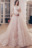 Abito da sposa all'aperto Lungo Piccola t Allacciato Applique Impero