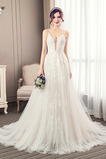 Abito da sposa Schiena Nuda Caduta Profondo V-scollo Multi Strati