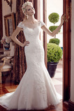 Abito da sposa Sirena All Aperto Naturale Applique Cappellini Gonna lunga