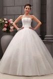 Abito da sposa Senza Maniche Tulle Perline Formale Ball Gown Naturale