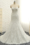 Abito da sposa Sirena tessuto Cappella treno Cuore Lace Coperta Corpetto ingioiellato