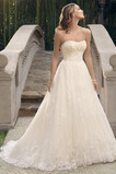 Abito da sposa Schiena Nuda Pizzo Formale all'aperto senza spalline