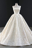 Abito da sposa Lungo Senza Maniche A-Line Super Satin Caduta paillettes