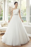 Abito da sposa Cinghia in rilievo Ball Gown monospalla Cristino Maniche Corte