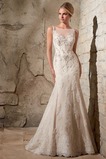 Abito da sposa moda Gonna lunga Senza Maniche all'aperto Pizzo Applique