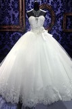 Abito da sposa Lungo Allacciato Perline Ballgown Belle Eleganti Senza Maniche