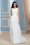 Abito da sposa Bateau Pizzo A Terra Naturale Increspato Super