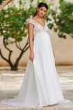Abito da sposa abbondante Treno di spazzata Primavera Reale vita alta