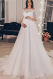 Abito da sposa Impero stravagante alta vita/cintola Applique Tulle