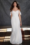 Abito da sposa Impero Chiffon Spaghetti spalline Semplici Senza Maniche