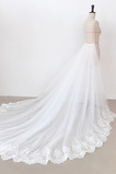 Abito da sposa staccabile gonna in tulle Abito staccabile in pizzo con coda lunga in garza