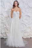 Abito da sposa tessuto Spiaggia Applique Gonna lunga Cuore unbacked