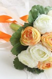Le spose coreano di peonia bianca a mano huashan Camelia simulazione rosso nozze bouquet