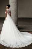 Abito da sposa Naturale A-Line Pizzo Senza Maniche Lungo T luce