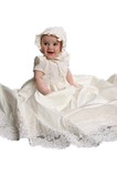 Abito cerimonia bambina Maniche Corte decorato Formale Lace Coperta T-Shirt