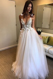 Abito da sposa Eleganti Tromba all'aperto unbacked A-Line Perline