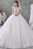 Abito da sposa Tulle Tondo Treno reale Maniche Corte Clessidra Cappellini