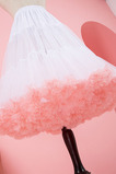 Sottogonne in tulle rosa, gonna tutu ragazza, gonna corta da festa, sottoveste cos, gonna corta in tulle 60 cm