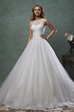 Abito da sposa Tulle Naturale All Aperto Lupetto Ball Gown Lungo